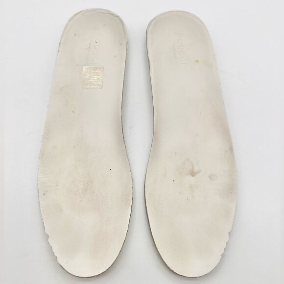 Gucci Ace Sneakers Bee Embroidered White Leather Collapsible Heel EU 38 US 8 - Picture 11 of 11